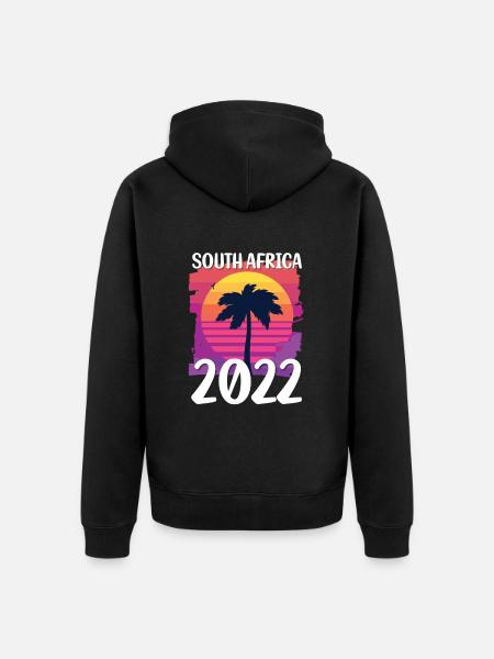 South Africa 2022 - Unisex Premium Organic Zip Hoodie - black
