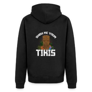 Hawaii Urlaub Aloha Sommer Hawaiian Geschenk - Unisex Premium Bio Zip Hoodie - Schwarz - Hinten - Nico (187cm)