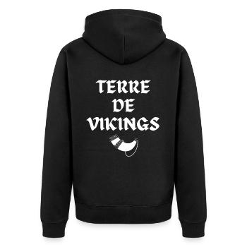 Terre de vikings - Veste à capuche bio Premium Unisexe - noir - Dos - Nico (187cm)