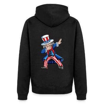 Independence Day USA American Dab Outfit - Veste à capuche bio Premium Unisexe - noir - Dos - Nico (187cm)