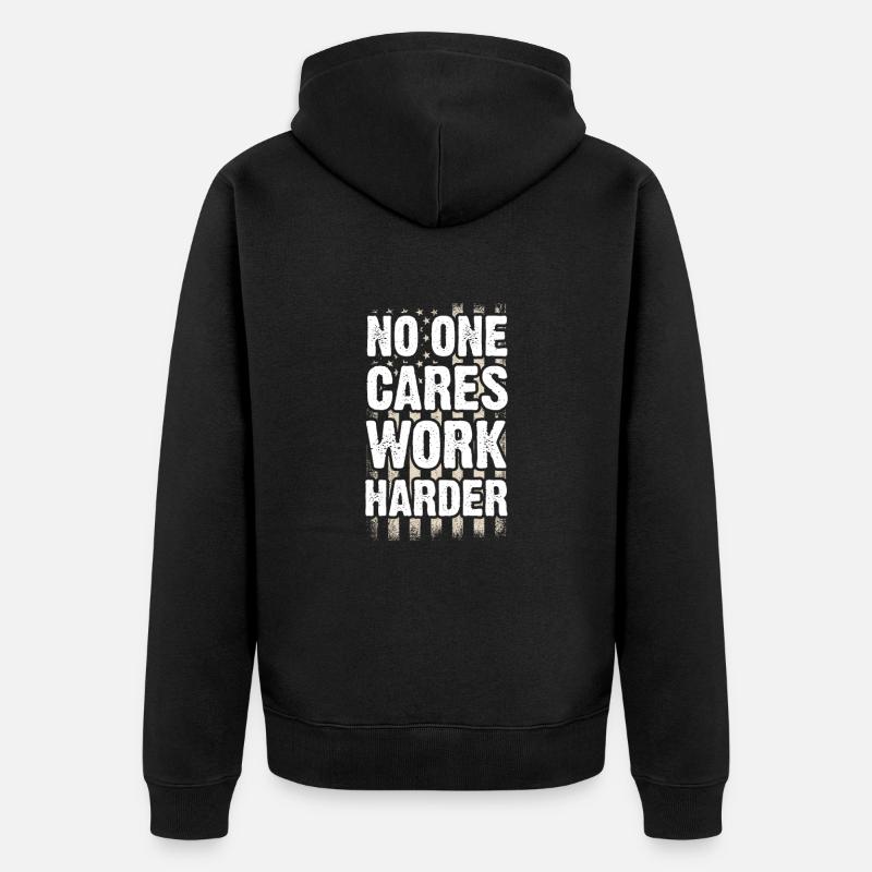 Motivation - Unisex Premium Bio Zip Hoodie - Schwarz
