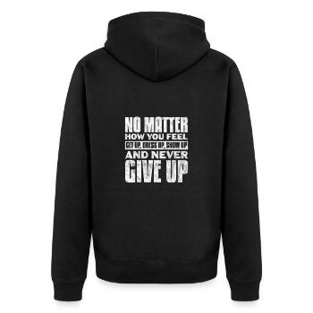 Motivation Motiver Carrière Dire Cadeau - Veste à capuche bio Premium Unisexe - noir - Dos - Nico (187cm)