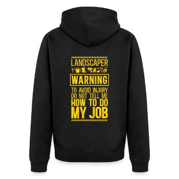Paysagiste Aménagement Paysager - Veste à capuche bio Premium Unisexe - noir - Dos - Nico (187cm)