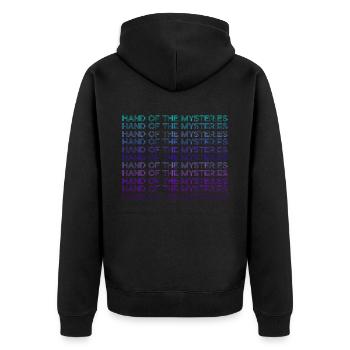 Hand der Geheimnisse Alchemie Alchemist Retro - Unisex Premium Bio Zip Hoodie - Schwarz - Hinten - Nico (187cm)