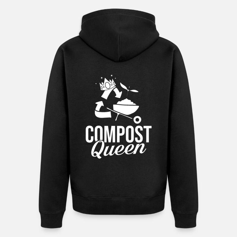 Kompostierung Kompost Wurm Abfall - Unisex Premium Bio Zip Hoodie - Schwarz