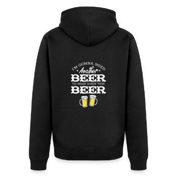 Bière - Veste à capuche bio Premium Unisexe - noir - Dos - Nico (187cm)