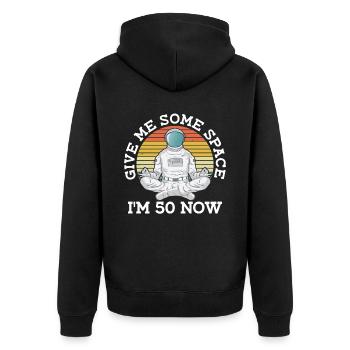 50e anniversaire Astronaute 50 ans d’espace - Veste à capuche bio Premium Unisexe - noir - Dos - Nico (187cm)