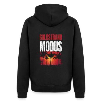 Mode Sables dorés - Veste à capuche bio Premium Unisexe - noir - Dos - Nico (187cm)
