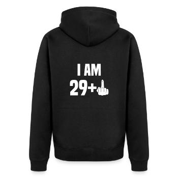 30th Birthday Gift 30 years old Gift idea - Unisex Premium Organic Zip Hoodie - black - Back - Nico (187cm)