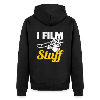 Regisseur Filmemacher Spielfilm Film - Unisex Premium Bio Zip Hoodie - Schwarz - Hinten - Nico (187cm)