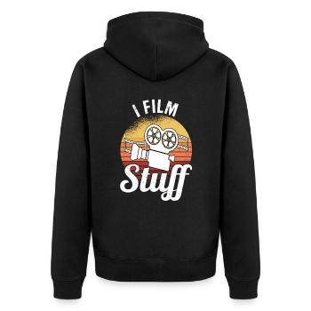 Regisseur Filmemacher Spielfilm Film - Unisex Premium Bio Zip Hoodie - Schwarz - Hinten - Nico (187cm)