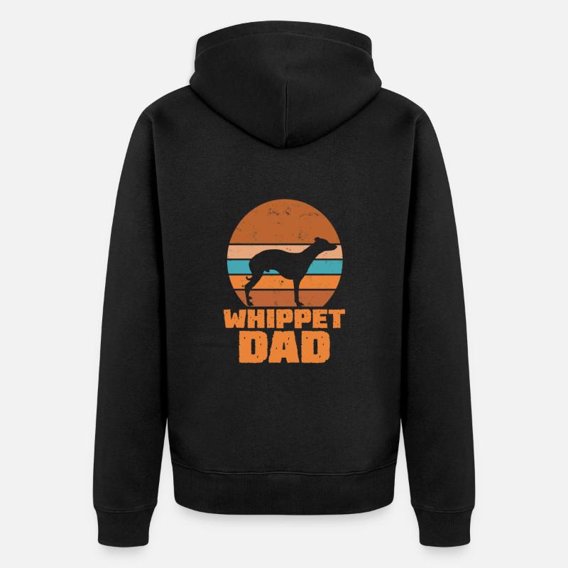 Whippet Papa - Veste à capuche bio Premium Unisexe - noir