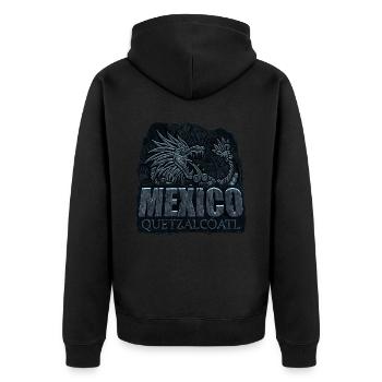 Quetzalcoatl Aztec Serpent Maya Inca Tolteke - Veste à capuche bio Premium Unisexe - noir - Dos - Nico (187cm)