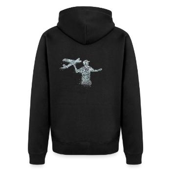 Remote Controlled Aircraft RC Plane - Unisex Premium Organic Zip Hoodie - black - Back - Nico (187cm)