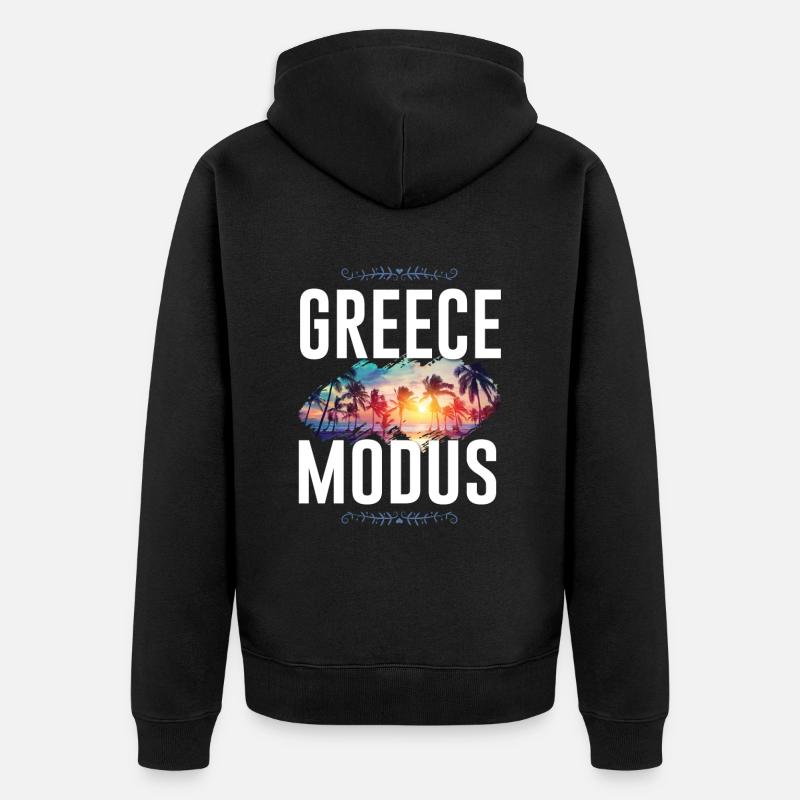 Mode Grèce - Veste à capuche bio Premium Unisexe - noir