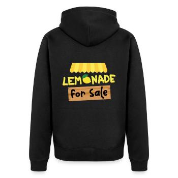 Lemonade For Sale Limonade - Unisex Premium Organic Zip Hoodie - black - Back - Nico (187cm)