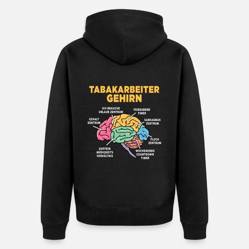 Tabakarbeiter - Unisex Premium Bio Zip Hoodie - Schwarz