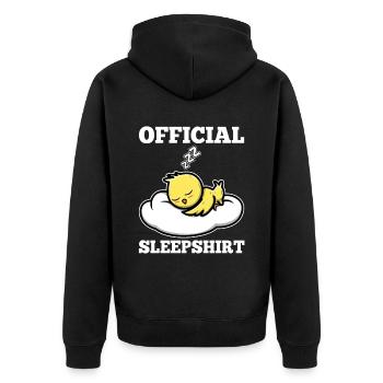 Official sleepshirt chicken - Unisex Premium Organic Zip Hoodie - black - Back - Nico (187cm)