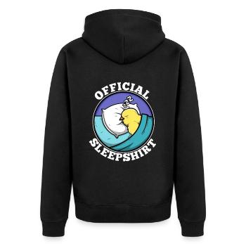 Official sleepshirt chicken - Unisex Premium Organic Zip Hoodie - black - Back - Nico (187cm)