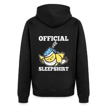 Official sleepshirt chicken - Unisex Premium Organic Zip Hoodie - black - Back - Nico (187cm)