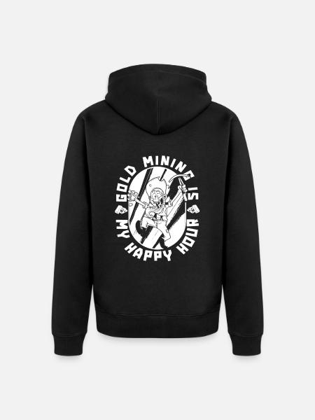 Gold Mining Gold Mine - Unisex Premium Organic Zip Hoodie - black
