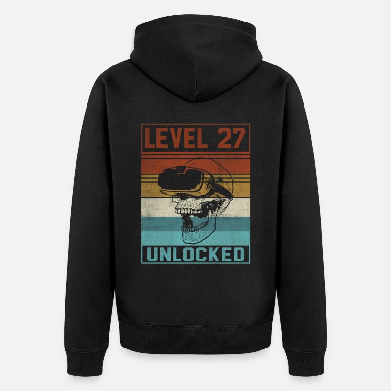 Joueur du 27e anniversaire - Veste à capuche bio Premium Unisexe - noir
