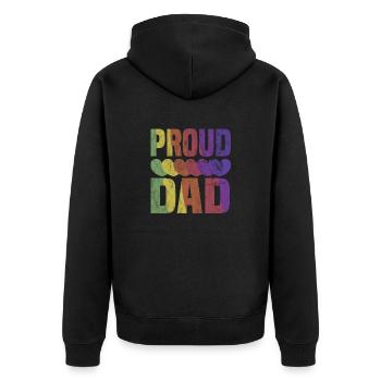 Lgbt Lesbian Rainbow Flag Bisexual Queer - Unisex Premium Organic Zip Hoodie - black - Back - Nico (187cm)