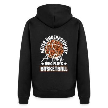 Basketball Girls Basketball Player - Veste à capuche bio Premium Unisexe - noir - Dos - Nico (187cm)