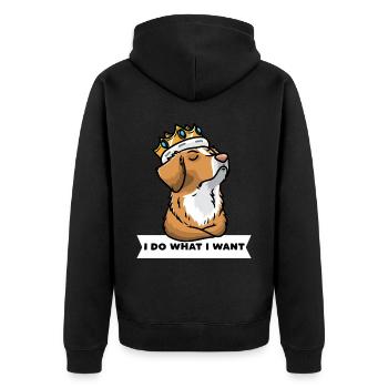 Canard de la Nouvelle-Écosse Tolling Retriever Dog - Veste à capuche bio Premium Unisexe - noir - Dos - Nico (187cm)
