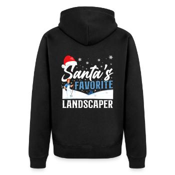 Landscaper Landscaping Landscape - Unisex Premium Organic Zip Hoodie - black - Back - Nico (187cm)