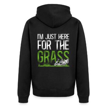 Landscaper Landscaping Landscape - Unisex Premium Bio Zip Hoodie - Schwarz - Hinten - Nico (187cm)