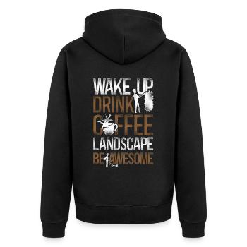 Paysagiste Aménagement Paysager - Veste à capuche bio Premium Unisexe - noir - Dos - Nico (187cm)