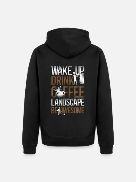 Landscaper Landscaping Landscape - Unisex Premium Organic Zip Hoodie - black