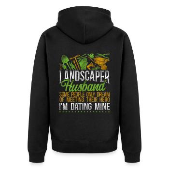 Paysagiste Aménagement Paysager - Veste à capuche bio Premium Unisexe - noir - Dos - Nico (187cm)