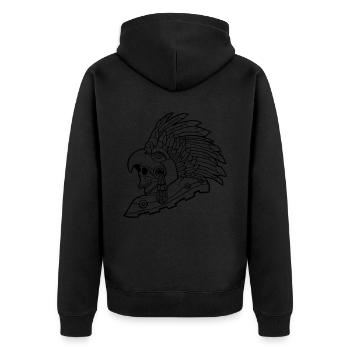 Aztèque Eagle Warrior Mayan Skull Inca - Veste à capuche bio Premium Unisexe - noir - Dos - Nico (187cm)