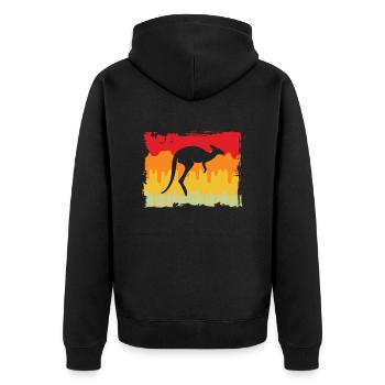 Kangourou Rétro - Veste à capuche bio Premium Unisexe - noir - Dos - Nico (187cm)