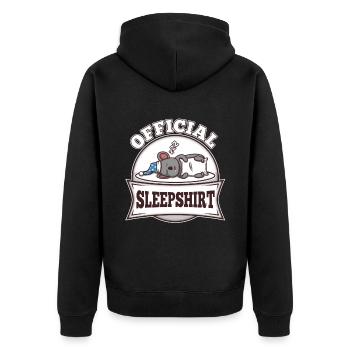 Official Sleeping Shirt Koala - Unisex Premium Organic Zip Hoodie - black - Back - Nico (187cm)