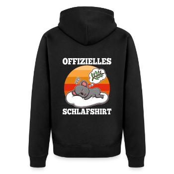 Offizielles schlafshirt Koala - Unisex Premium Bio Zip Hoodie - Schwarz - Hinten - Nico (187cm)