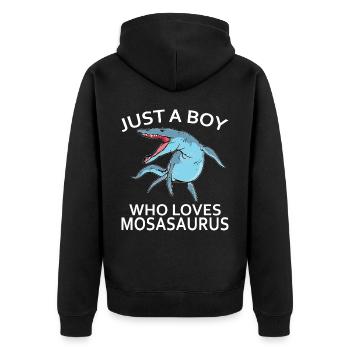 Biologiste marin Mosasaurus Time Dinosaures - Veste à capuche bio Premium Unisexe - noir - Dos - Nico (187cm)
