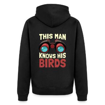 Ornithologues ornithologue ornithologues ornithologiques - Veste à capuche bio Premium Unisexe - noir - Dos - Nico (187cm)
