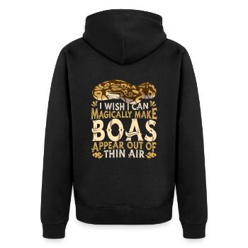 Boa Constrictor Serpent - Veste à capuche bio Premium Unisexe - noir - Dos - Nico (187cm)