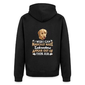 Chien Labrador - Veste à capuche bio Premium Unisexe - noir - Dos - Nico (187cm)