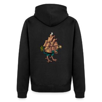 House of Baba Yaga - Unisex Premium Organic Zip Hoodie - black - Back - Nico (187cm)