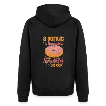 Beignet - Veste à capuche bio Premium Unisexe - noir - Dos - Nico (187cm)