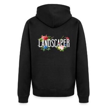 Paysagiste Aménagement Paysager - Veste à capuche bio Premium Unisexe - noir - Dos - Nico (187cm)