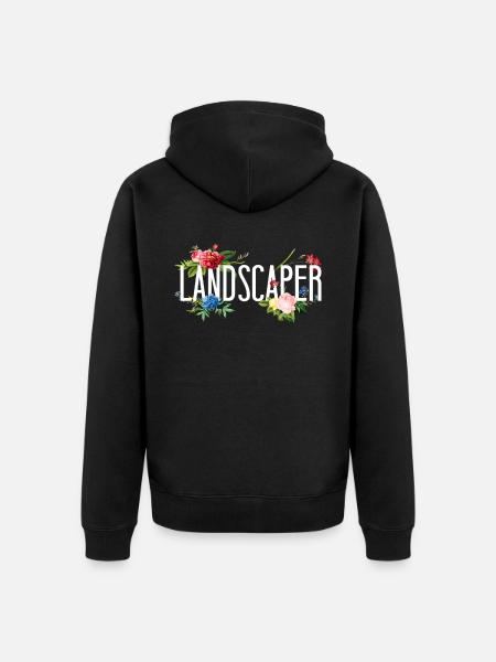 Landscaper Landscaping Landscape - Unisex Premium Organic Zip Hoodie - black