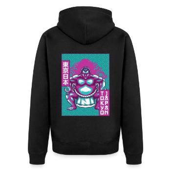 Sumo Wrestler Sumo Wrestling Tokyo Japon Cadeau - Veste à capuche bio Premium Unisexe - noir - Dos - Nico (187cm)