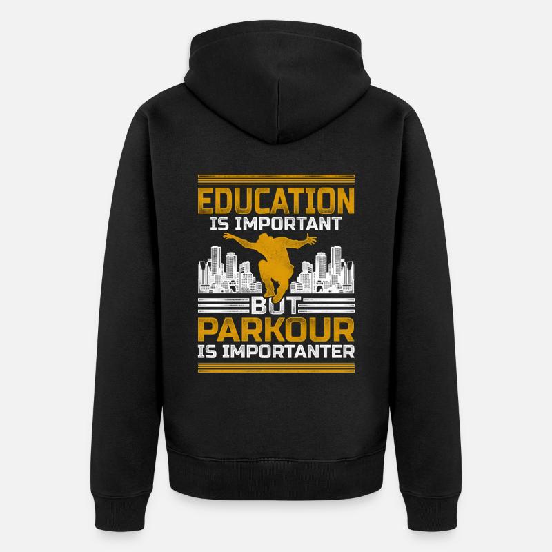 Parkour Free Running Traceur - Veste à capuche bio Premium Unisexe - noir