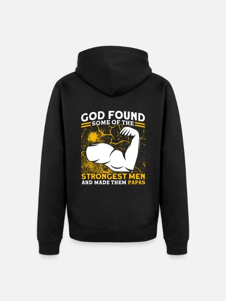 Gott Vater Vati Papa - Unisex Premium Bio Zip Hoodie - Schwarz