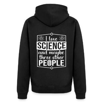 Les scientifiques disent aux chercheurs - Veste à capuche bio Premium Unisexe - noir - Dos - Nico (187cm)